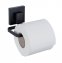 Vacuum-Loc® Toilettenpapierhalter Mod. Quadro Schwarz, Befestigen ohne Bohren - 1
