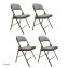 Klappstuhl 4er Set Grau - 1
