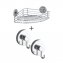 Vacuum-Loc® Eckablage Mod. Bari + Haken, 3-tlg., Befestigung ohne bohren - 1