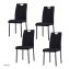 Esszimmerstuhl Denton Webstoff Schwarz 4er-Set - 1