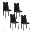 Esszimmerstuhl Denton Kunstleder Schwarz 4er-Set - 1