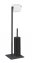Stand WC-Garnitur Mod. Recco Schwarz, aus lackiertem Stahl - 1