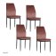 Esszimmerstuhl Madison Samt Braun 4er-Set - 1