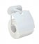 Turbo-Loc® Toilettenpapierhalter mit Deckel Mod. Orea White matt, aus rostfreiem Edelstahl - 1