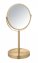 Standspiegel Mod. Alata Gold matt, Ø 17 cm, mit 3-fach Vergrößerung - 1