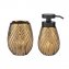 Bad-Accessoire Set Mod. Idro Gold, 2-tlg., Seifenspender und Zahnputzbecher - 1