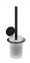 Turbo-Loc® WC-Garnitur Mod. Bivio Black matt, aus satiniertem Glas - 1