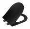 WC-Sitz Mod. Galati Schwarz matt, aus Duroplast, Soft-Touch-Effekt - 1