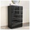 Sideboard Kenji 5 Schubladen Hochglanz Schwarz - 1