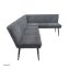 Eckbank 195 x 154 cm Anthrazit Mesilla kurzer Schenkel rechts - 1