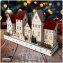 LED Holz Weihnachtsdorf mit Wintermotiv Batteriebetrieben - 1
