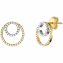 Ohrstecker 925/- Sterling Silber rhodiniert/vergoldet rund 80 Zirkonia günstig online kaufen