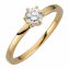 Ring Gold 750 mit natürlichem Brillant 0,50 ct. - 1