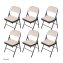 Klappstuhl Wedigo Velvet Beige 6er-Set - 1