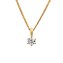Anhänger mit Kette 750/- Gelbgold 1 Brillant 0,50 ct. - 1