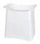 2in1 Hocker Mod. Wing Weiß, Badhocker mit herausnehmbarem Wäschesack - 1