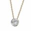 Anhänger mit Kette 375 Gelbgold Glänzend 1 Brillant weiß günstig online kaufen