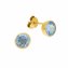 Ohrringe Gold 585 mit echtem Blautopas (beh.) 7mm - 1
