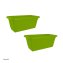 Blumenkasten mit Wasserspeicher 40 cm 2er Set Grün - 1