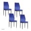 Esszimmerstuhl Madison Velvet 4er-Set Blau - 1