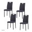 Esszimmerstuhl Denton Webstoff Grau 4er-Set - 1