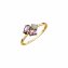 Ring Gold 375 mit echtem Amethyst + Zirkonia - 1