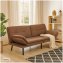 Sofa mit verstellbaren Armlehnen Braun - 1