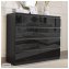 Sideboard Kenji 8 Schubladen Hochglanz Schwarz - 1