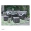 Outdoor Möbel Ecksofa mit Tisch und Hocker - 1