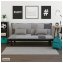 Couch Karo mit Schlaffunktion Grau - 1