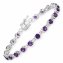 Armband 925-Sterling Silber rhodiniert Amethyst rund günstig online kaufen