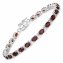 Armband 925-Sterling Silber rhodiniert Granat oval günstig online kaufen