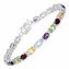 Armband 925-Sterling Silber rhodiniert Multicolour oval günstig online kaufen