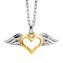 Anhänger mit Kette 925 Silber rhodiniert teils vergoldet Heartwing günstig online kaufen