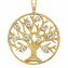 Anhänger mit Kette 925 Silber vergoldet Lebensbaum Zirkonia weiß günstig online kaufen