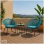 Modernes Terrassenmöbel Set mit 2 Sesseln und Tisch - 1
