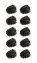 Ersatzbürstenkopf für Toilettenbürsten, WC-Ersatzbürste, 10 er Set, Ø 8 cm, schwarz - 1