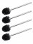 Toilettenbürste mit Edelstahlstiel, 4er Set, WC-Ersatzbürste, 4er Set, Ø 8 cm - 1