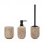 Bad-Accessoire Set Mod. Florio, 3-teilig, aus Keramik in Holz-Optik - 1