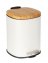 Kosmetikeimer Mod. Fianema, weiß, 3L, Metall/Bambus, Easy-Close, mit herausnehmbarem Innenbehälter - 1