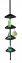 Duschecke Mod. Compact, schwarz, Aluminium, 26x78-275x19,5 cm, 4 Ablagen, 8 Haken, teleskopisch - 1