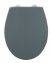 WC-Sitz Mod. Ostuni, grau, Thermoplast, Easy Close, edelstahl, 37x44,5 cm, mit 300 kg belastbar - 1