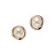 Ohrringe Silber 925 rosé-vergoldet mit weißer Perle 6mm - 1