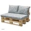 Palettenkissen - Set Grau - 1