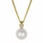 Halskette 585 Gold mit Brillant 0,03ct. + Perle weiß 6,5-7mm - 1