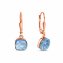 Ohrringe Silber 925 rosé-vergoldet mit hellblauem Quarz (beh.) - 1