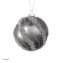 Weihnachtskugel Ø 8 cm Silber mit Glitzersteinen - 1