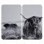 Herdabdeckplatte Universal Mod. Highland Cattle, 2er Set, für alle Herdarten geeignet - 1