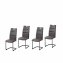 Schwingstuhl 4er Set PU braun DannyP - 1