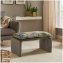 Polsterhocker B/H/T 61 x 34,5 x 40 cm Vance Dreamy Forest Grau - 1